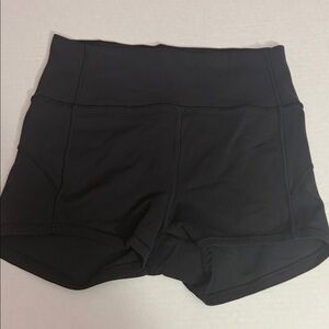 lululemon athletica Jet Black High-Waist Shorts